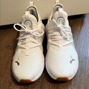 Puma White and Gray Athletic Sneakers